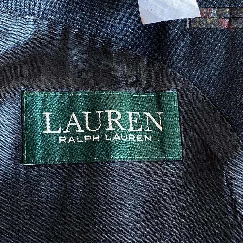 Lauren Ralph Lauren Charcoal 100% Wool Two-Button Sport Jacket Sz 46L